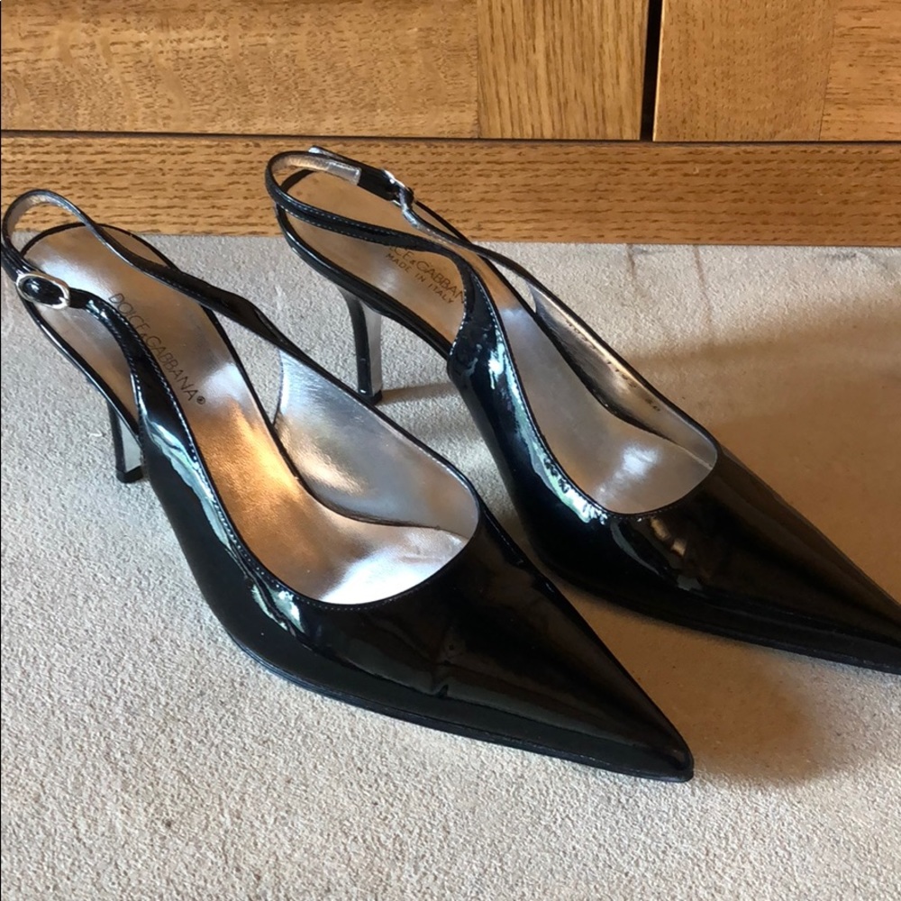 Dolce & Gabbana Patent Leather slingback shoes Sz8